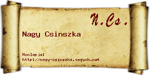 Nagy Csinszka névjegykártya