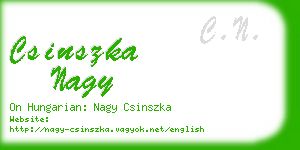 csinszka nagy business card